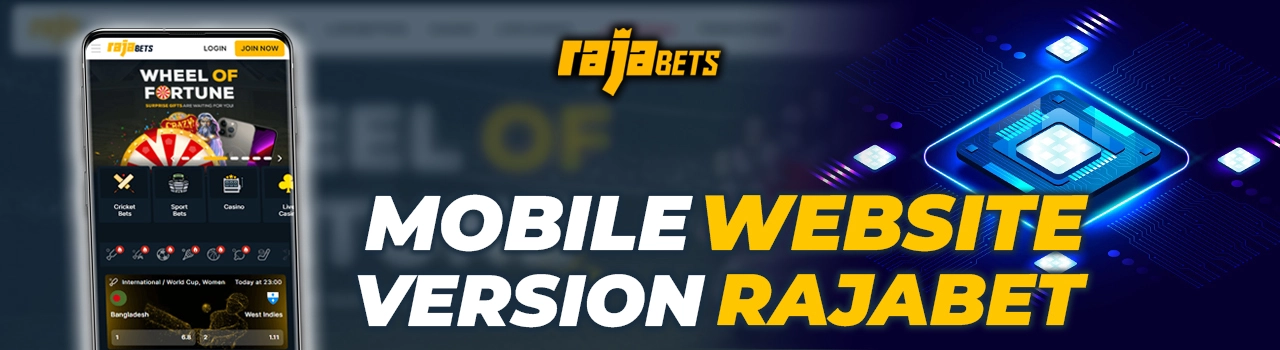 Mobile website version for Rajabets